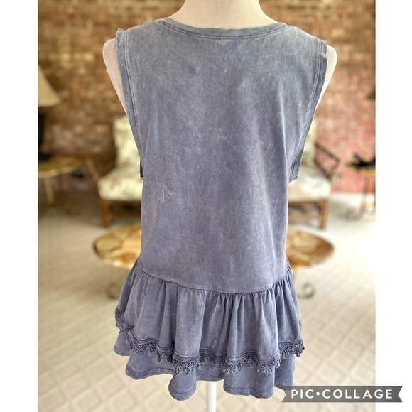 Altar’d State Top Peplum Lace Hem Sleeveless Purple NWT S Boho - Picture 9 of 15